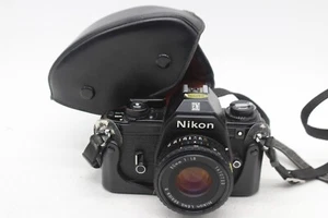 Cámara fotográfica Nikon EM SLR vintage C con lente Nikon serie E 50 mm 1,8 y estuche - Imagen 1 de 5