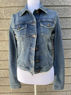 Chaqueta vaquera Joe's Jeans corta lavado medio Keagan para mujer talla XS Vaquera Core Foto 1 de 4