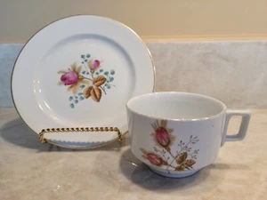 Vintage Alfred Meakin Royal Ironstone White Moss Rose, Floral Cup And Saucer... - Picture 1 of 6
