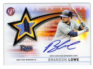 2022 Topps Pristine Brandon Lowe 20/25 Orange Auto Patch Card Rays - Picture 1 of 1