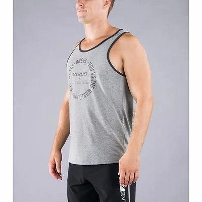 Camiseta sin mangas Virus History Premium PC8 gris/negro Crossfit UFC MMA surf skate Foto 1 de 4