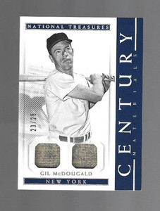 Gil McDougald 2018 Panini National Treasures Century Materials Duals 23/25 ⚾