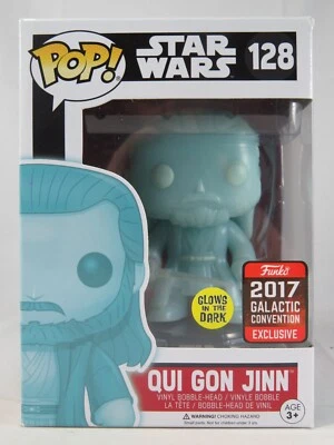Star Wars Funko Pop - Qui Gon Jinn (Holographic) - Galactic Convention - No. 128 - image 1 of 4