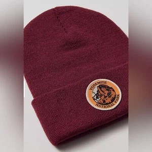 Neu ohne Etikett Urban Outfitters x American Needle Yosemite Nationalpark Beanie burgunderrot - Bild 1 von 6