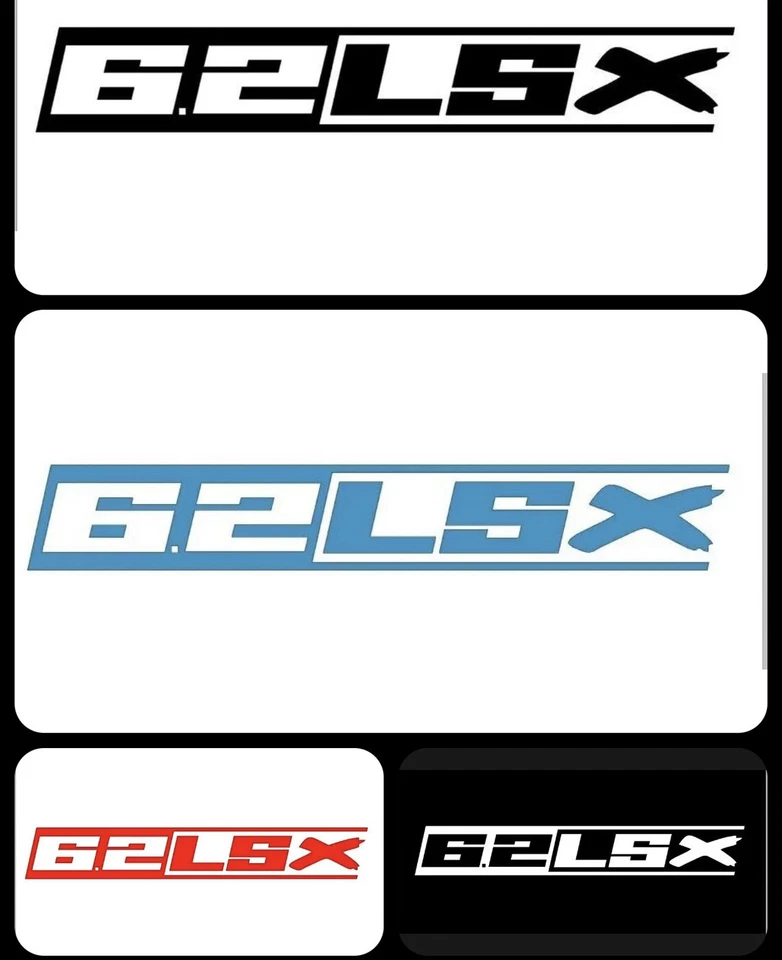 Calcomanía 6.2 lsx para chevy silverado gmc sierra ls intercambiable varios colores envío gratuito Foto 1 de 1