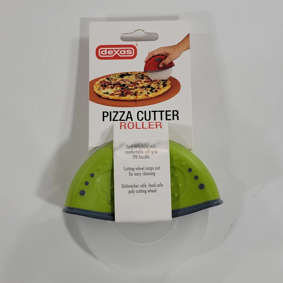 Dexas One Handed Pizza Cutter Roller Wheel Cut Slicer