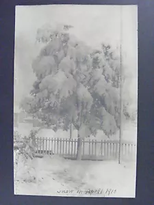 Foto postal real de nieve Wellington Ohio OH South & Prospect Street RPPC 1910 - Imagen 1 de 1
