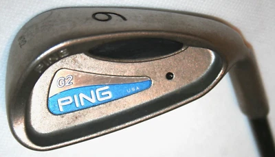 Ping G2 6 iron with Ping TFC100 regular flex graphite shaft - black dot lie - Image 1 of 4