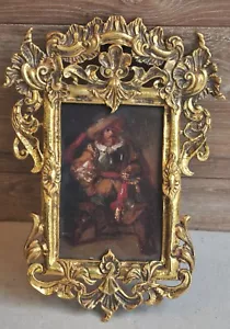 Baroque miniature portrait of a nobleman, 19th century, framed 18th c. - Picture 1 of 8