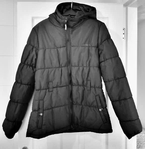 Black padded Hooded Coat by Bench 3/4 length, Size L , Great Condition - Picture 1 of 3