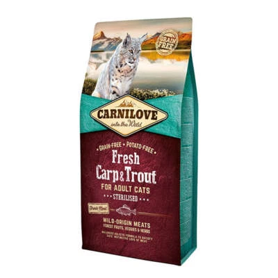 CARNILOVE Adult Cats 2KG - Fresh Carp & Trout
