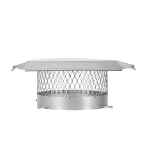 12" Round Bolt-On Single Flue Chimney Cap Top Mount Circle Stainless Steel Cage - Picture 1 of 12