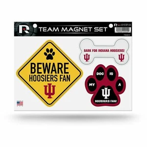 INDIANA HOOSIERS PET DOG MAGNET SHEET SET BEWARE FAN - Picture 1 of 1