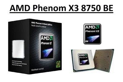 AMD Phenom X3 8750 BE Triple Core Processor 2.4 GHz, Socket AM2/AM2+, 95W CPU - Image 1 of 4