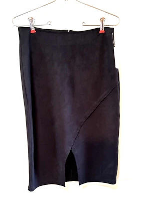 Falda de gamuza sintética negra para mujer LEVEL 99 STITCH FIX NUEVA CON ETIQUETAS talla 27 Foto 1 de 4