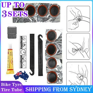 Bike Tyre Tire Tube Puncture Repair Tool Kit Bicycle Cycling Patches Glue TyreAU - Picture 1 of 14