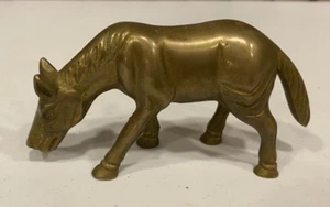 Vintage massive Messing Pferd Weidefigur Made in Taiwan für Action Co - Bild 1 von 8