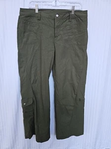 Athleta Cargohose Damen 12P grün Stretch Reise Wandern - Bild 1 von 8