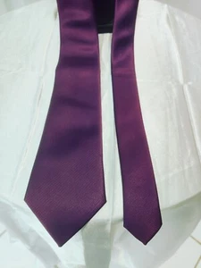 Purple Silk Handmade Adult Necktie 3" "Eggplant ' - Picture 1 of 4