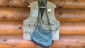 Vintage Fishing Vest and Fishing Creel Cabin Lake House Cottage Lodge Home Decor - Picture 1 of 10