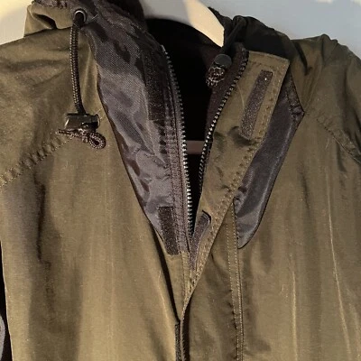 СТРУКТУРА SPORT Мужская XL Куртка Пальто с капюшоном зеленый двусторонний 2 в 1 Anorak винтажный - Изображение 1 из 4