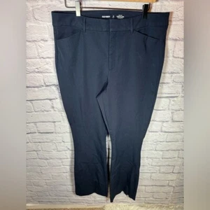 Old Navy High Rise Pixie Flare Pants Size 16 Tall Navy Blue Secret Smooth Pocket - Picture 1 of 9