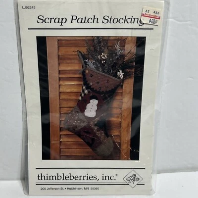 Scrap Patch Stocking Thimbleberries LJ92245 NEW Vintage Sewing Pattern Christmas - Image 1 of 4