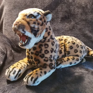 Großer Stofftier Steiftier Leopard NEU/NOS/RAR/Dekotier Schaufenster 40-70cm - Bild 1 von 7