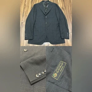 Paul Stuart Loro Piana Mooving Suit Jacket Blazer Dark Brown Wool Mens 38R - Picture 1 of 15