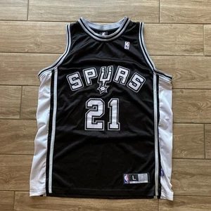 Vintage Tim Duncan Vintage Reebok San Antonio Spurs NBA Jersey Size Large - Picture 1 of 13