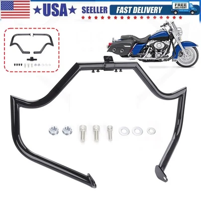 Barra de choque de carretera de protección de motor de 1,25" para Harley Road King Street Glide 1997-2008 Foto 1 de 4