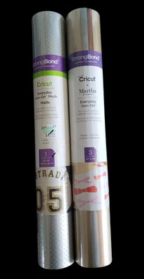 Cricut Everyday Iron-On Martha Stewart Metallic 3 Sheets + Silver Mesh 1 Sheet - Image 1 of 2