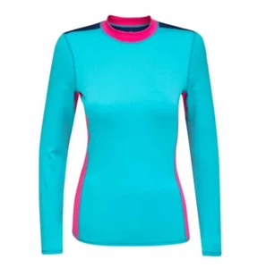 SEADOO LADIES LONG SLEEVE SHIRT RASHGUARD TEAL/PINK MEDIUM 4544640676 - Picture 1 of 4