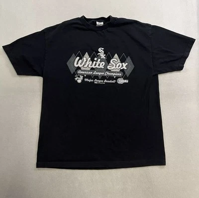 Camiseta vintage Y2K 2005 Chicago White Sox Campeones de la Liga Americana Camiseta XL para hombre Foto 1 de 4