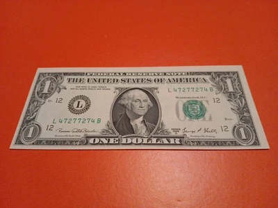 FANCY  RADAR , $1 BILL  / NOTE FROM 1969 . - Image 1 of 3