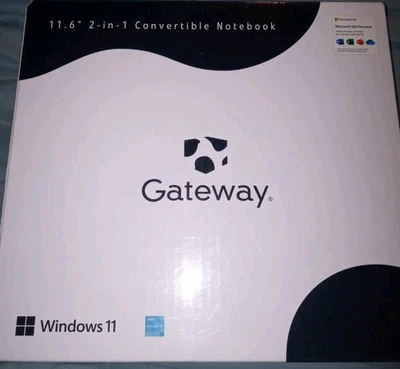 Gateway 11.6" Celeron 2 in 1 Convertible Touchscreen Notebook 4GB/64GB Blue... - Image 1 of 3