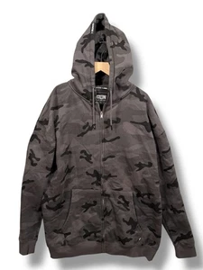 Dixxon Hoodie Herren 3XL schwarz grau Tarnmuster durchgehender Reißverschluss Ground Up Customs Fleecejacke - Bild 1 von 14