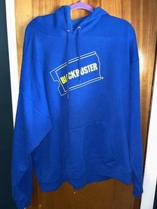 Blockbuster Video - Felpa con cappuccio usata 2XL Classic Blu "Last on Planet Bend Oregon" - Foto 1 di 9