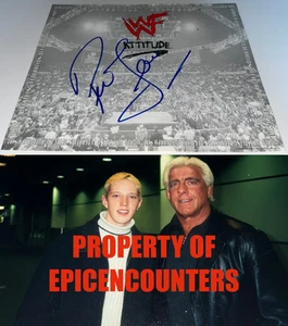 NATURE BOY RIC FLAIR SIGNED OFFCIAL WWF 8X10 AUTOGRAPH W/ PROOF & COA WWE ICON - Picture 1 of 3