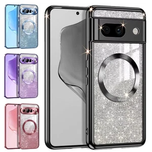Shockproof Glitter Magsafe Phone Case for Google Pixel 10 9 Pro XL 8 8A Cover UK - Photo 1/12
