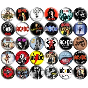 AC/DC ACDC 2.25" Pinback Buttons 70s 80s Classic Hard Rock Band Retro 30 Pin Set - Picture 1 of 4