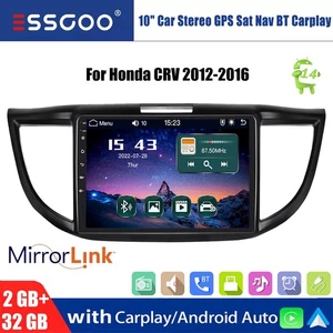 10"Apple Carplay For Honda CRV CR-V 2012-2016 Car Stereo Radio Android Auto GPS - Picture 1 of 16