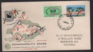 1962 Australia Commonwealth Games Perth WCS Unsealed FDC - Picture 1 of 2