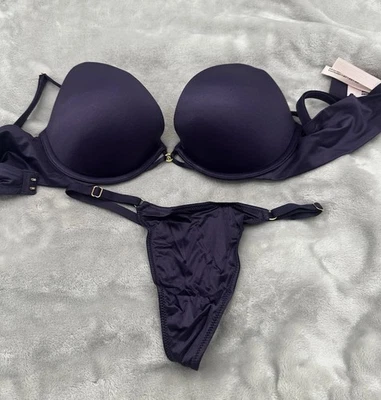 💕VICTORIA'S SECRET VERY SEXY 36B  Smooth PUSH-UP W/ Small Adj V-string💕 - Image 1 of 4