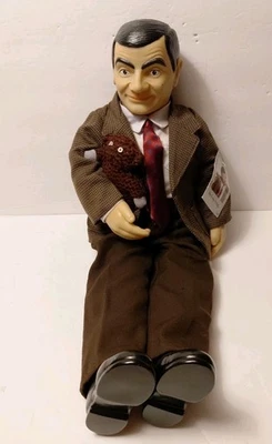 "MUÑECA FIGURA OFICIAL 1997 ROWAN ATKINSON MR BEAN 20"" CON OSO DE PELUCHE Y ETIQUETA" Foto 1 de 4