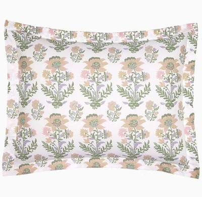 John Robshaw Hina Floral Organic Cotton STANDARD Pillowshams Multi - Image 1 of 3