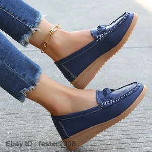 Women Lightweight Loafers Driving Flats Casual Walking Slip On Ladies Boat Shoes - Picture 1 of 23