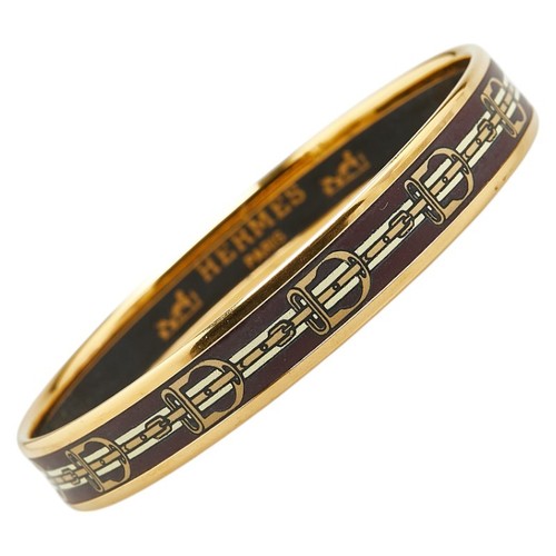 HERMÈS 3. Bracciale Hermes Smalto Pm Cloisonne Placcato Oro Multicolore Donna