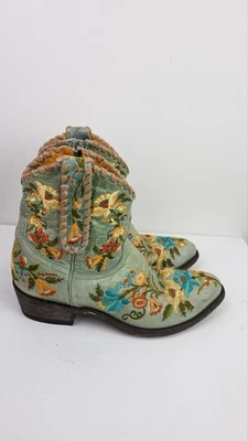 Old Gringo "Sora" botas vaqueras bordadas en aqua talla EU39/US8.5 Foto 1 de 4