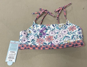 NWT Cat & Jack Girl's Size S (6/6X) Floral Print Bikini Top (s384) - Picture 1 of 1